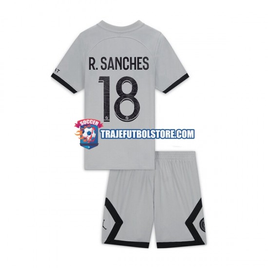 Camiseta 2ª Paris Saint-Germain R.Sanches 18 Niño 2022-2023 Manga Corta
