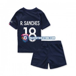 Camiseta 1ª Paris Saint-Germain R.Sanches 18 Niño 2022-2023 Manga Corta