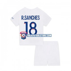 Camiseta 3ª Paris Saint-Germain R.Sanches 18 Niño 2022-2023 Manga Corta