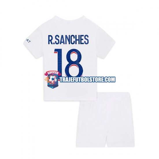 Camiseta 3ª Paris Saint-Germain R.Sanches 18 Niño 2022-2023 Manga Corta