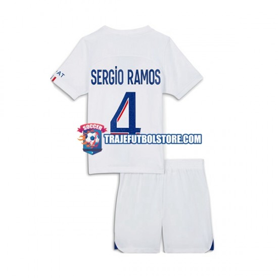 Camiseta 3ª Paris Saint-Germain Sergio Ramos 4 Niño 2022-2023 Manga Corta