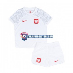 Camiseta 1ª Polonia Niño Copa Mundial 2022 Manga Corta