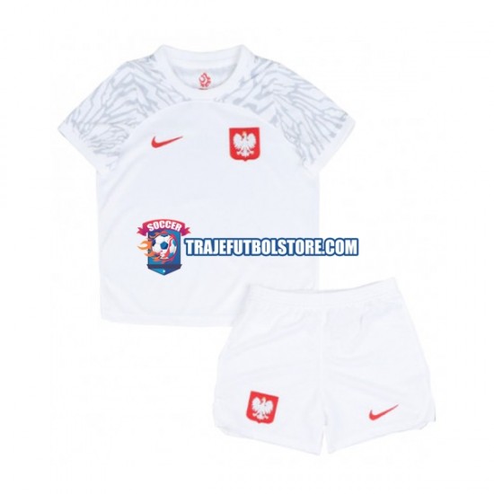 Camiseta 1ª Polonia Niño Copa Mundial 2022 Manga Corta