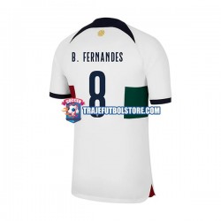 Camiseta 2ª Portugal B.Fernandes 8 Hombre Copa Mundial 2022 Manga Corta
