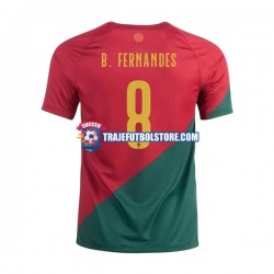 Camiseta 1ª Portugal B.Fernandes 8 Hombre Copa Mundial 2022 Manga Corta