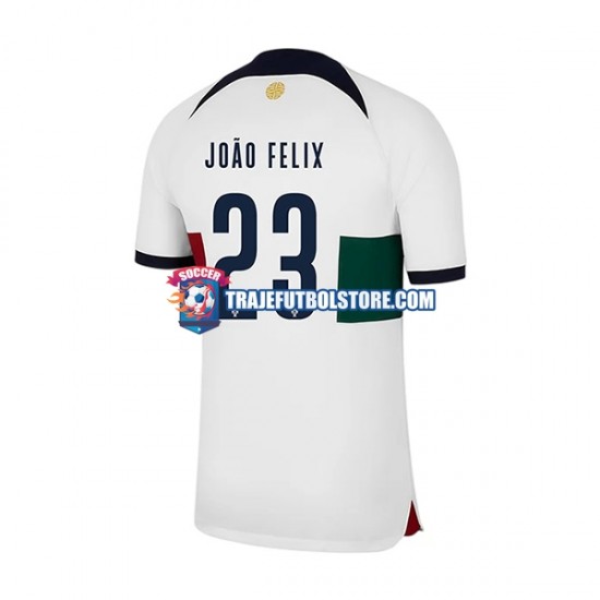 Camiseta 2ª Portugal Joao Felix 23 Hombre Copa Mundial 2022 Manga Corta