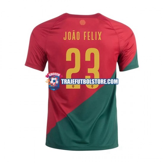 Camiseta 1ª Portugal Joao Felix 23 Hombre Copa Mundial 2022 Manga Corta