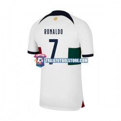 Camiseta 2ª Portugal Ronaldo 7 Hombre Copa Mundial 2022 Manga Corta