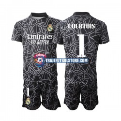 Camiseta 2ª Real Madrid Courtois 1 Portero Niño 2022-2023 Manga Corta