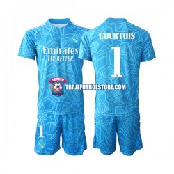 Camiseta 1ª Real Madrid Courtois 1 Portero Niño 2022-2023 Manga Corta