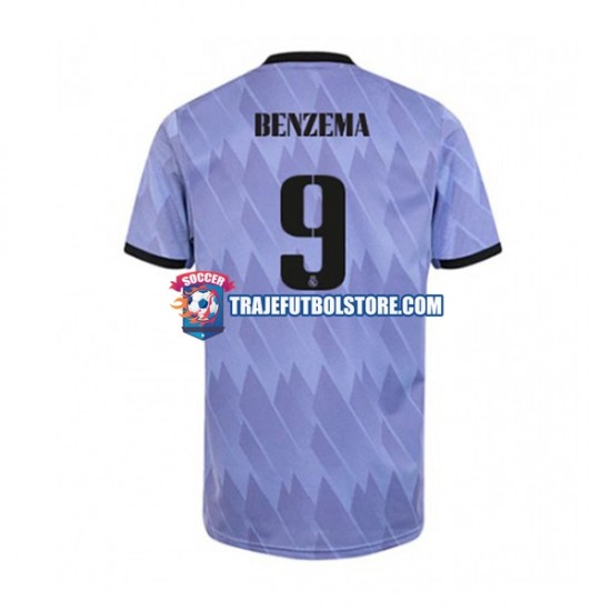 Camiseta 2ª Real Madrid Karim Benzema 9 Hombre 2022-2023 Manga Corta