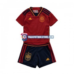 Camiseta 1ª España Niño Copa Mundial 2022 Manga Corta