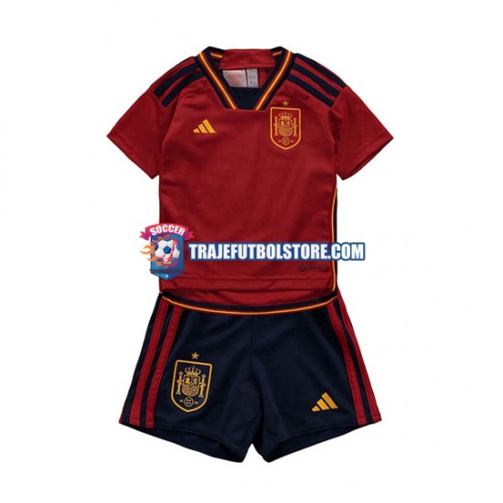 Camiseta 1ª España Niño Copa Mundial 2022 Manga Corta