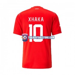 Camiseta 1ª Suiza Xhaka 10 Hombre Copa Mundial 2022 Manga Corta