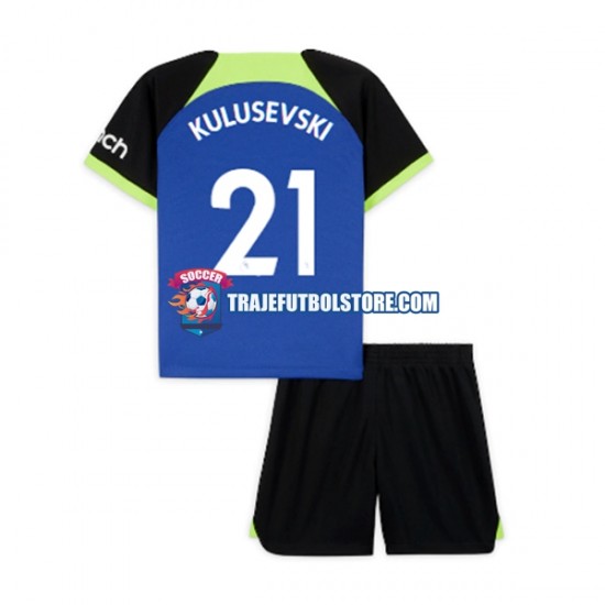 Camiseta 2ª Tottenham Hotspur Dejan Kulusevski 21 Niño 2022-2023 Manga Corta