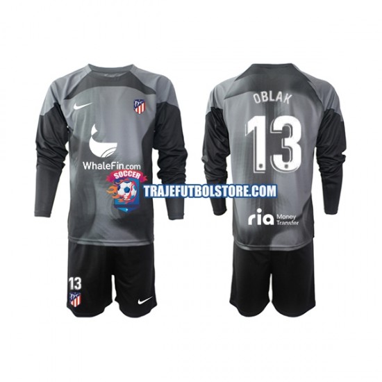Camiseta 2ª Atlético Madrid Jan Oblak 13 Portero Niño 2022-2023 ML