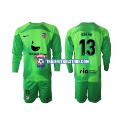Camiseta 1ª Atlético Madrid Jan Oblak 13 Portero Niño 2022-2023 ML
