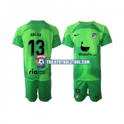 Camiseta 1ª Atlético Madrid Jan Oblak 13 Portero Niño 2022-2023 Manga Corta