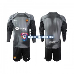 Camiseta 2ª FC Barcelona Portero Niño 2022-2023 ML