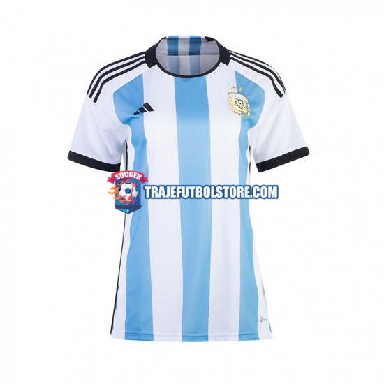 Camiseta 1ª Argentina Mujer Copa Mundial 2022 Manga Corta