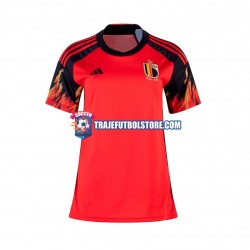 Camiseta 1ª Bélgica Mujer Copa Mundial 2022 Manga Corta
