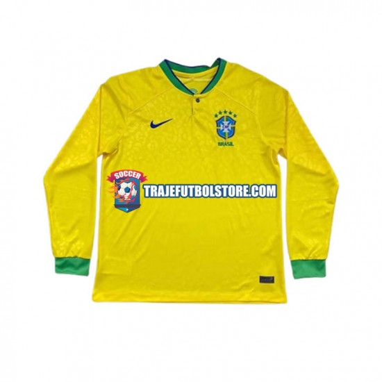 Camiseta 1ª Brasil Hombre Copa Mundial 2022 ML