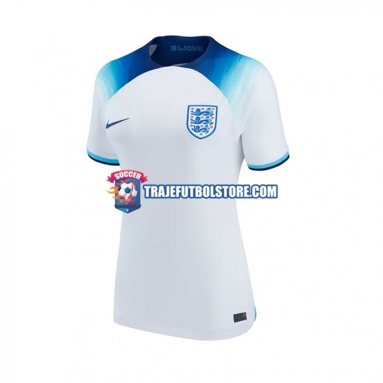 Camiseta 1ª Inglaterra Mujer Copa Mundial 2022 Manga Corta