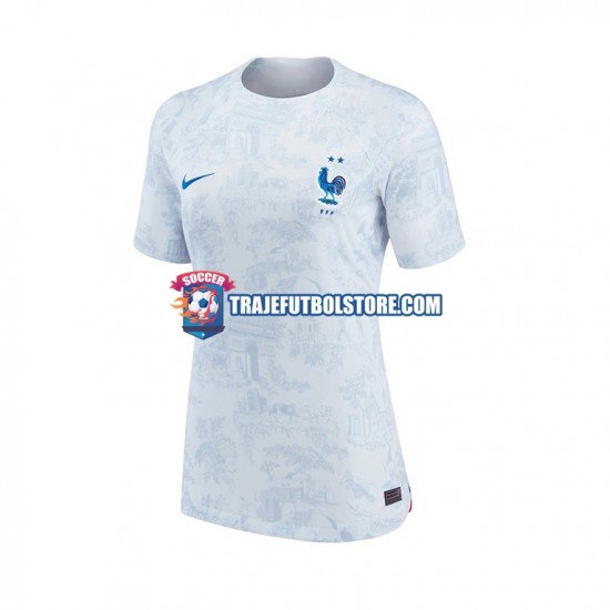 Camiseta 2ª Francia Mujer Copa Mundial 2022 Manga Corta
