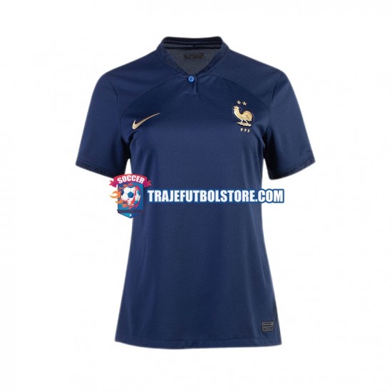 Camiseta 1ª Francia Mujer Copa Mundial 2022 Manga Corta
