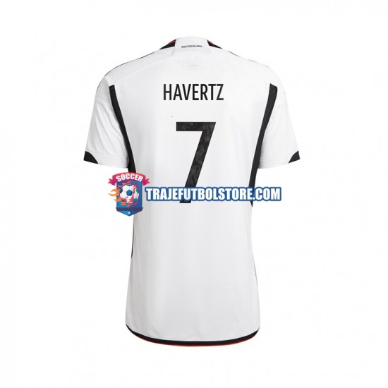 Camiseta 1ª Alemania Havertz 7 Hombre Copa Mundial 2022 Manga Corta