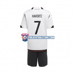 Camiseta 1ª Alemania Havertz 7 Niño Copa Mundial 2022 Manga Corta