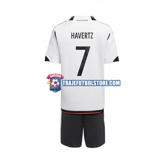 Camiseta 1ª Alemania Havertz 7 Niño Copa Mundial 2022 Manga Corta