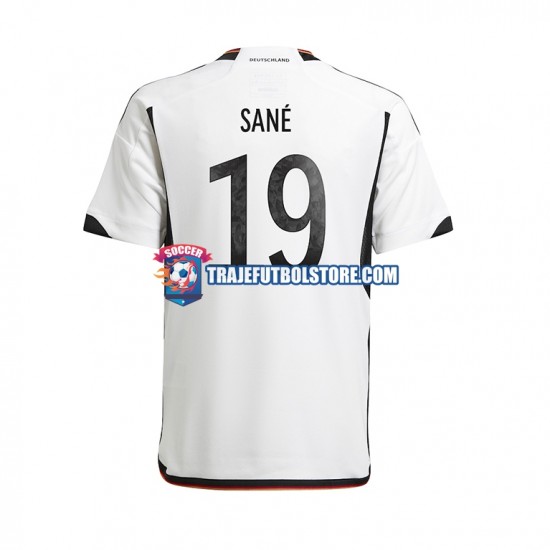 Camiseta 1ª Alemania Sane 19 Hombre Copa Mundial 2022 Manga Corta