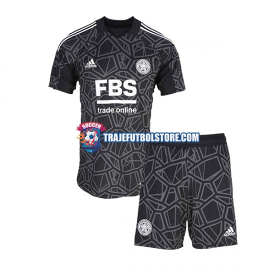 Camiseta 1ª Leicester City Portero Niño 2022-2023 Manga Corta