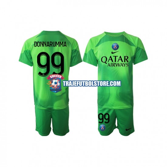 Camiseta 1ª Paris Saint-Germain Donnarumma 99 Portero Niño 2022-2023 Manga Corta