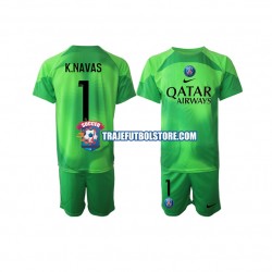 Camiseta 1ª Paris Saint-Germain Keylor Navas 1 Portero Niño 2022-2023 Manga Corta
