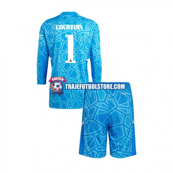 Camiseta 1ª Real Madrid Courtois 1 Portero Niño 2022-2023 ML