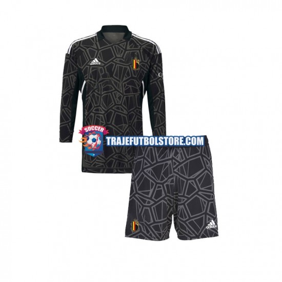 Camiseta 1ª Bélgica Portero Niño Copa Mundial 2022 ML