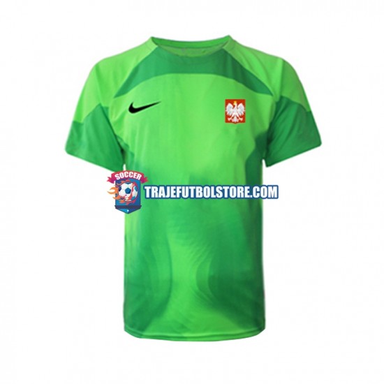 Camiseta 1ª Polonia Portero Hombre Copa Mundial 2022 Manga Corta