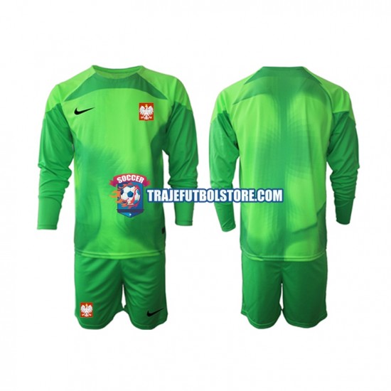 Camiseta 1ª Polonia Portero Niño Copa Mundial 2022 ML