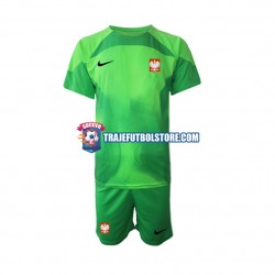 Camiseta 1ª Polonia Portero Niño Copa Mundial 2022 Manga Corta