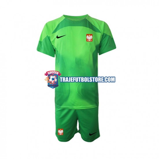 Camiseta 1ª Polonia Portero Niño Copa Mundial 2022 Manga Corta