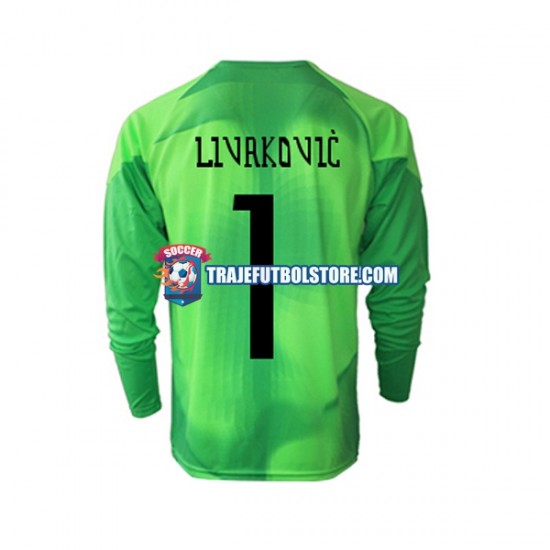 Camiseta 2ª Croacia Livakovic Portero Hombre Copa Mundial 2022 ML