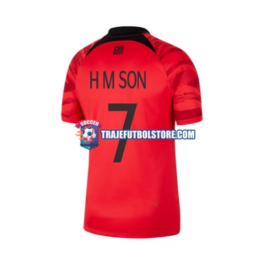Camiseta 1ª Corea Del Sur Son Heung-min 7 Hombre Copa Mundial 2022 Manga Corta