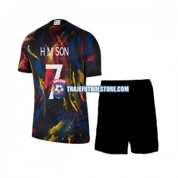 Camiseta 2ª Corea Del Sur Son Heung-min 7 Niño Copa Mundial 2022 Manga Corta