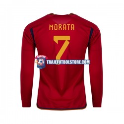 Camiseta 1ª España MORATA 7 Hombre Copa Mundial 2022 ML
