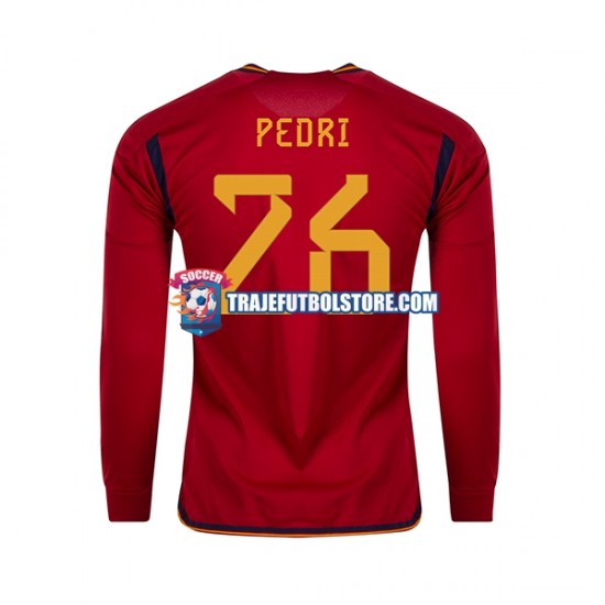 Camiseta 1ª España PEDRI 26 Hombre Copa Mundial 2022 ML