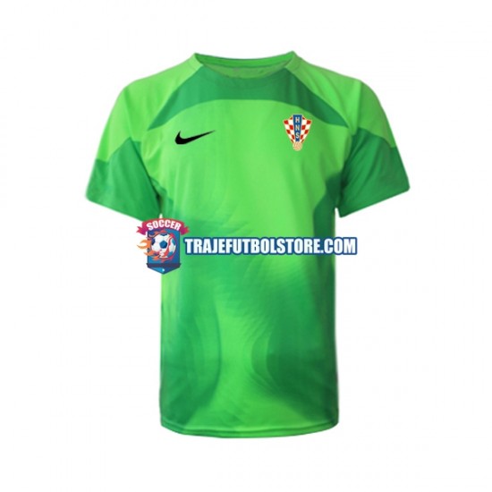 Camiseta 2ª Croacia Portero Hombre Copa Mundial 2022 Manga Corta