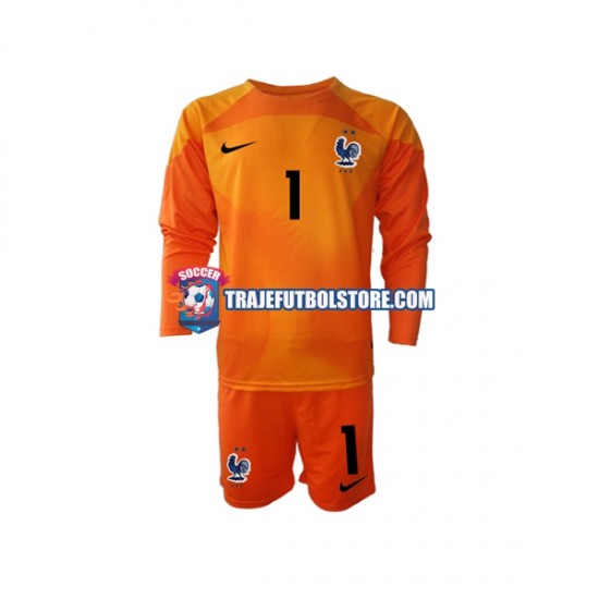 Camiseta 2ª Francia Hugo Lloris 1 Portero Niño Copa Mundial 2022 ML