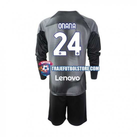 Camiseta 1ª Inter Milan Andre Onana 24 Portero Niño 2022-2023 ML